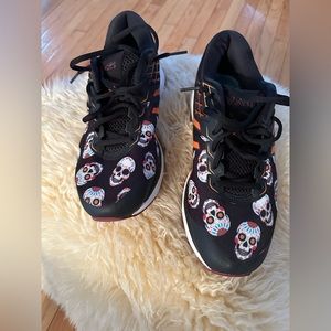 Preowned, Asics Mens Running Shoes Gel Cumulus 21 Day Of The Dead Skull